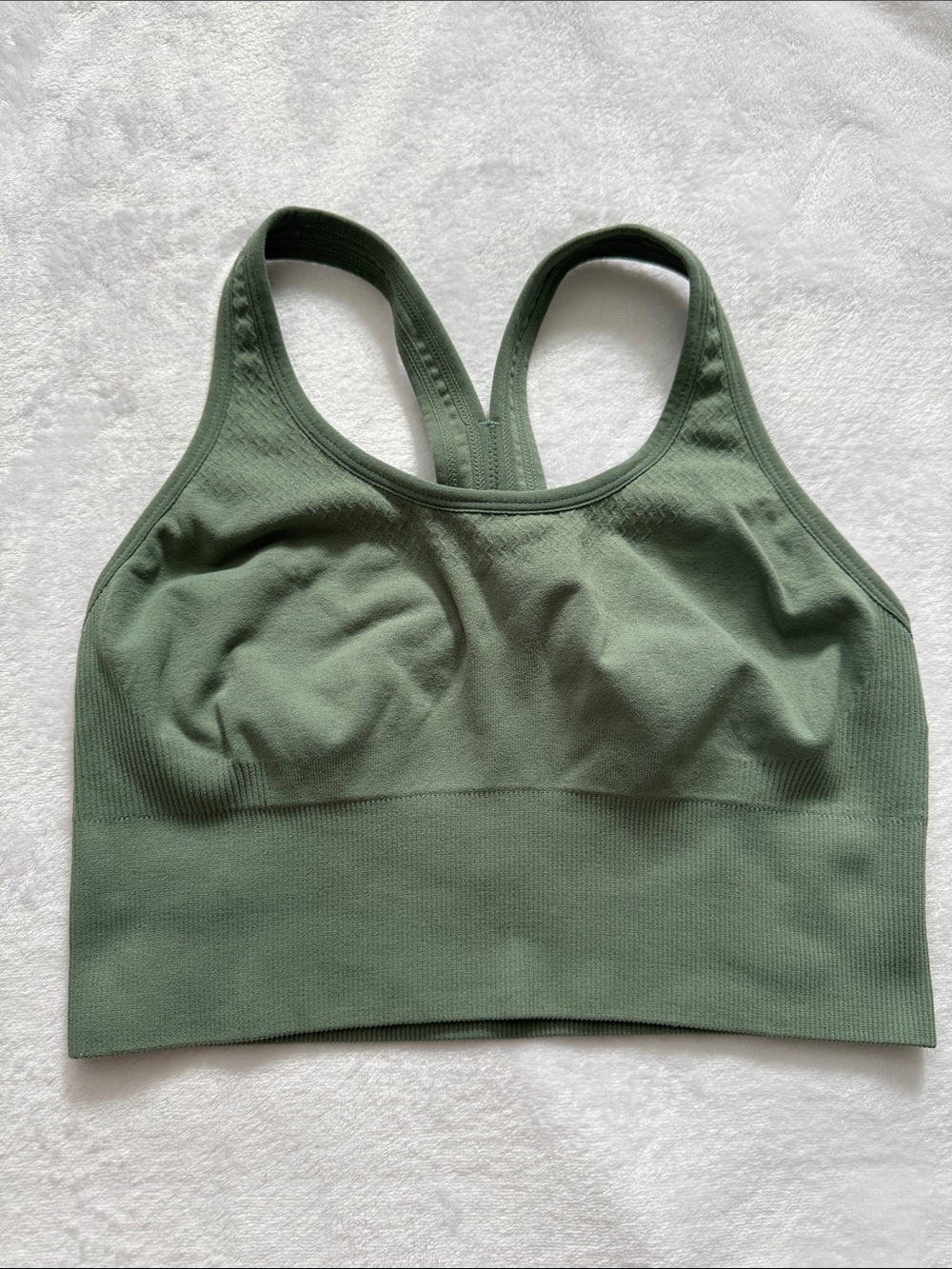 Green Longline Sports Bra
